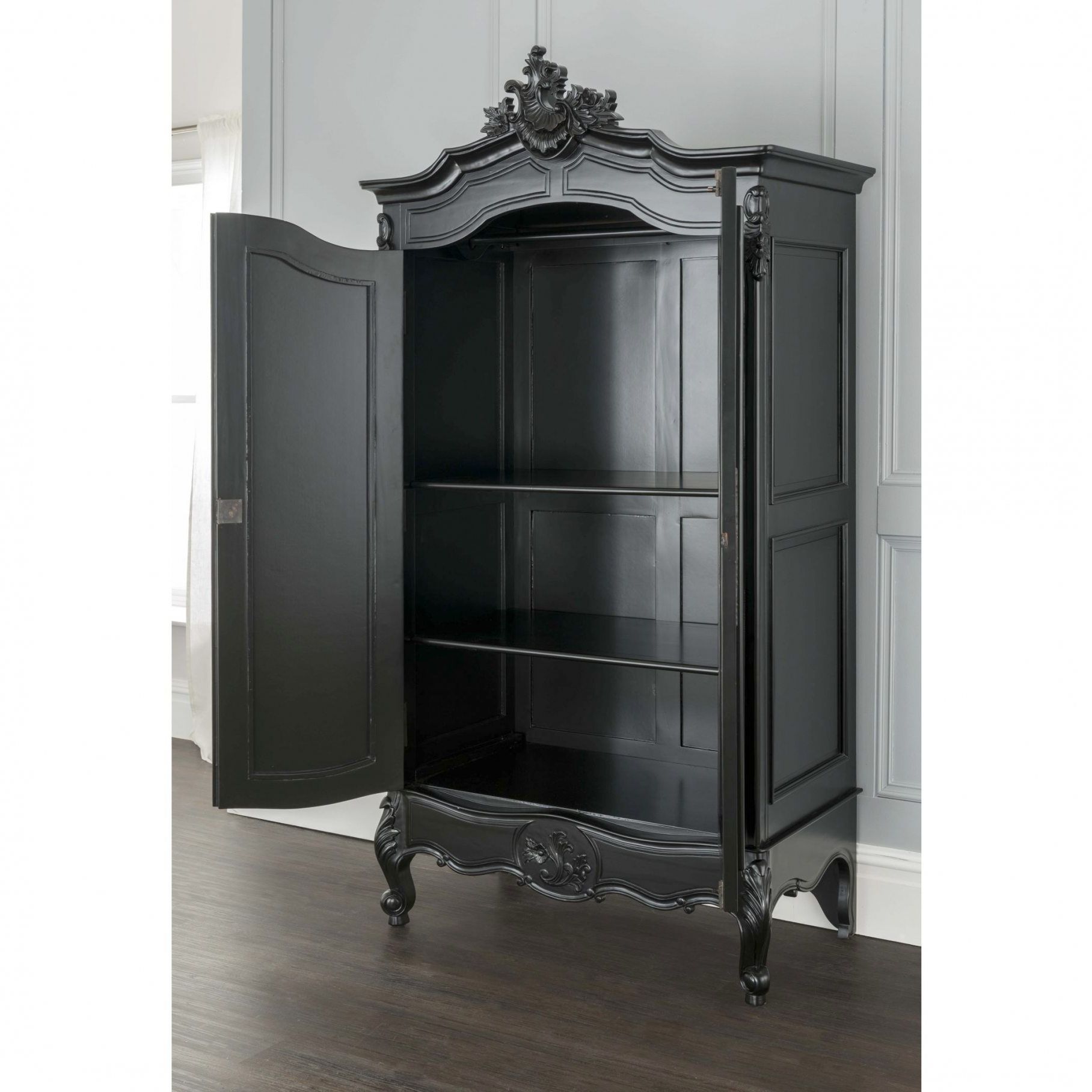 La Rochelle Antique French Style Wardrobe ( Black French Wardrobe With Regard To Recent Black French Style Wardrobes (View 6 of 15)