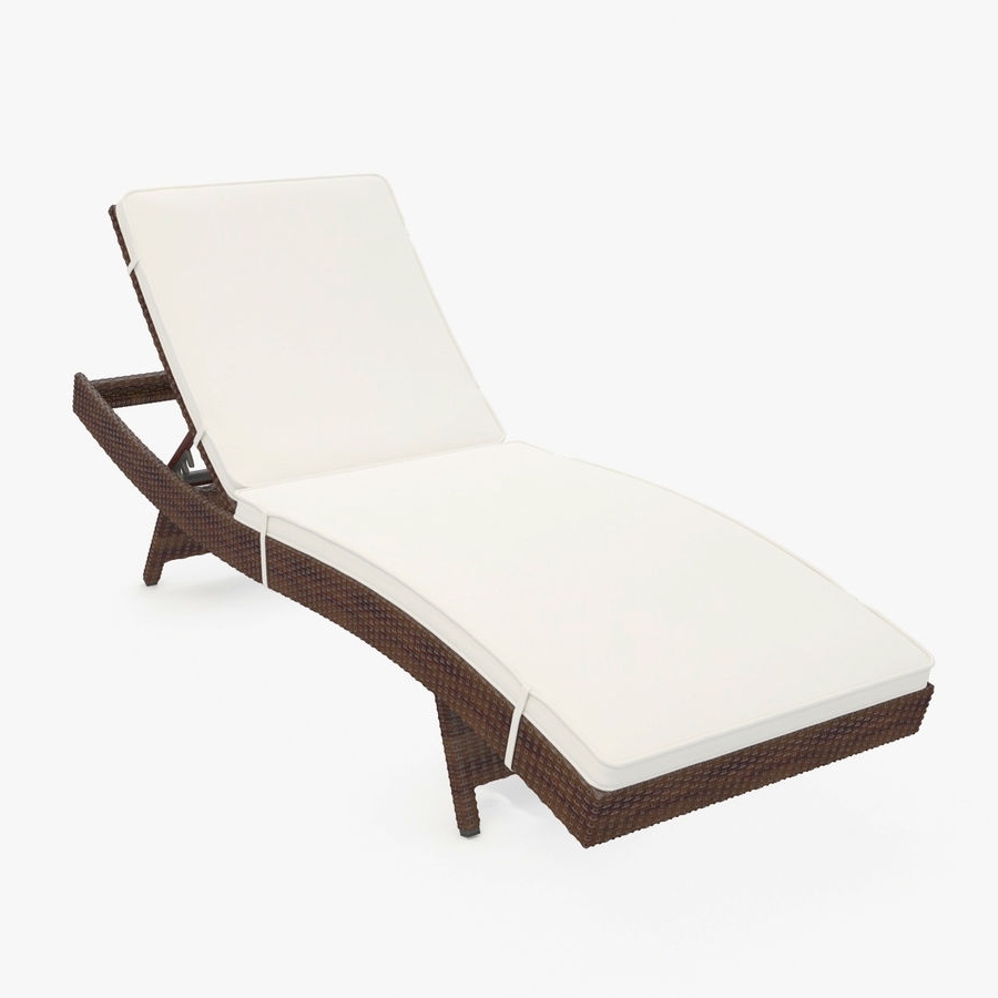 Lakeport Outdoor Adjustable Chaise Lounge Chairs With Most Popular Lakeport Outdoor Adjustable Chaise Lounge Chair With Cushion 3d (View 4 of 15)