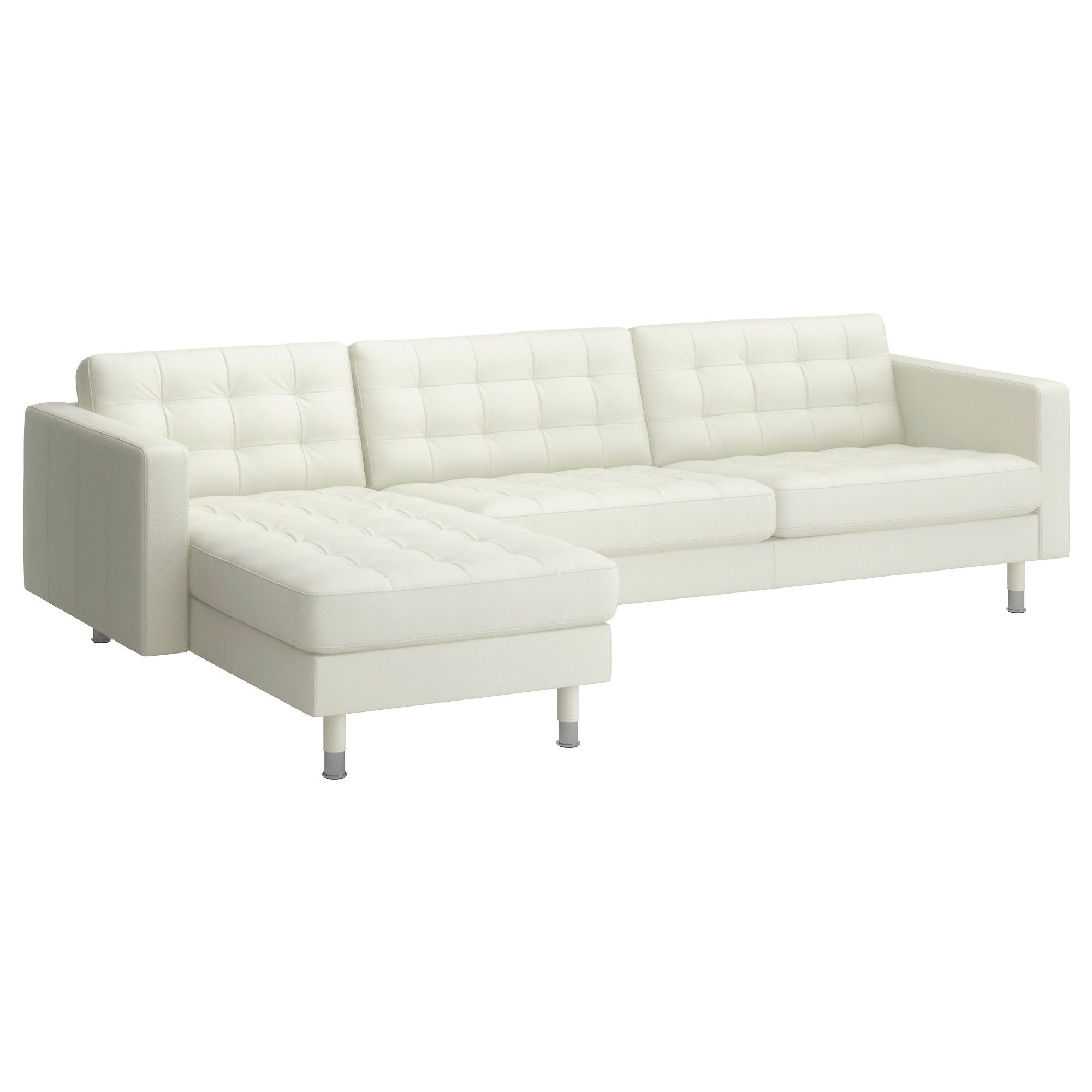 Landskrona Sectional, 4 Seat – Grann/bomstad White, Metal – Ikea Intended For Preferred Ikea Chaise Sofas (View 11 of 15)