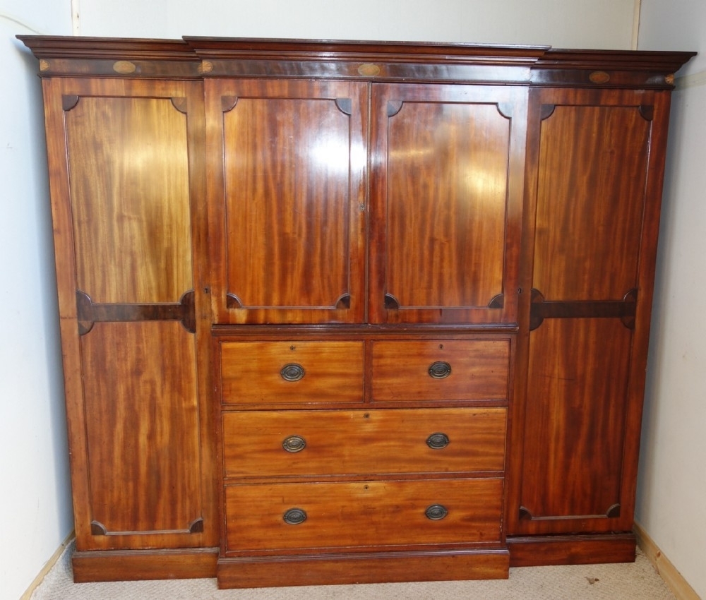 Large Flamed Mahogany Victorian Wardrobe  (View 7 of 15)