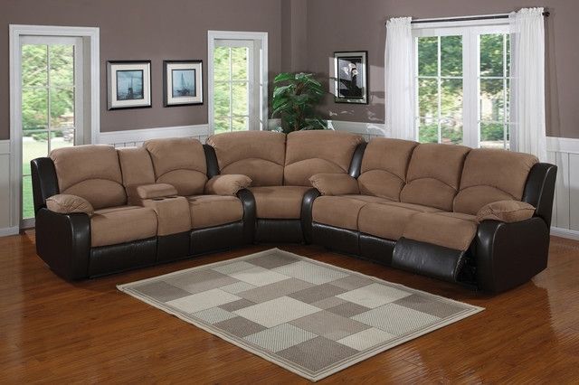 Featured Photo of 10 Best Ideas Leather and Suede Sectional Sofas