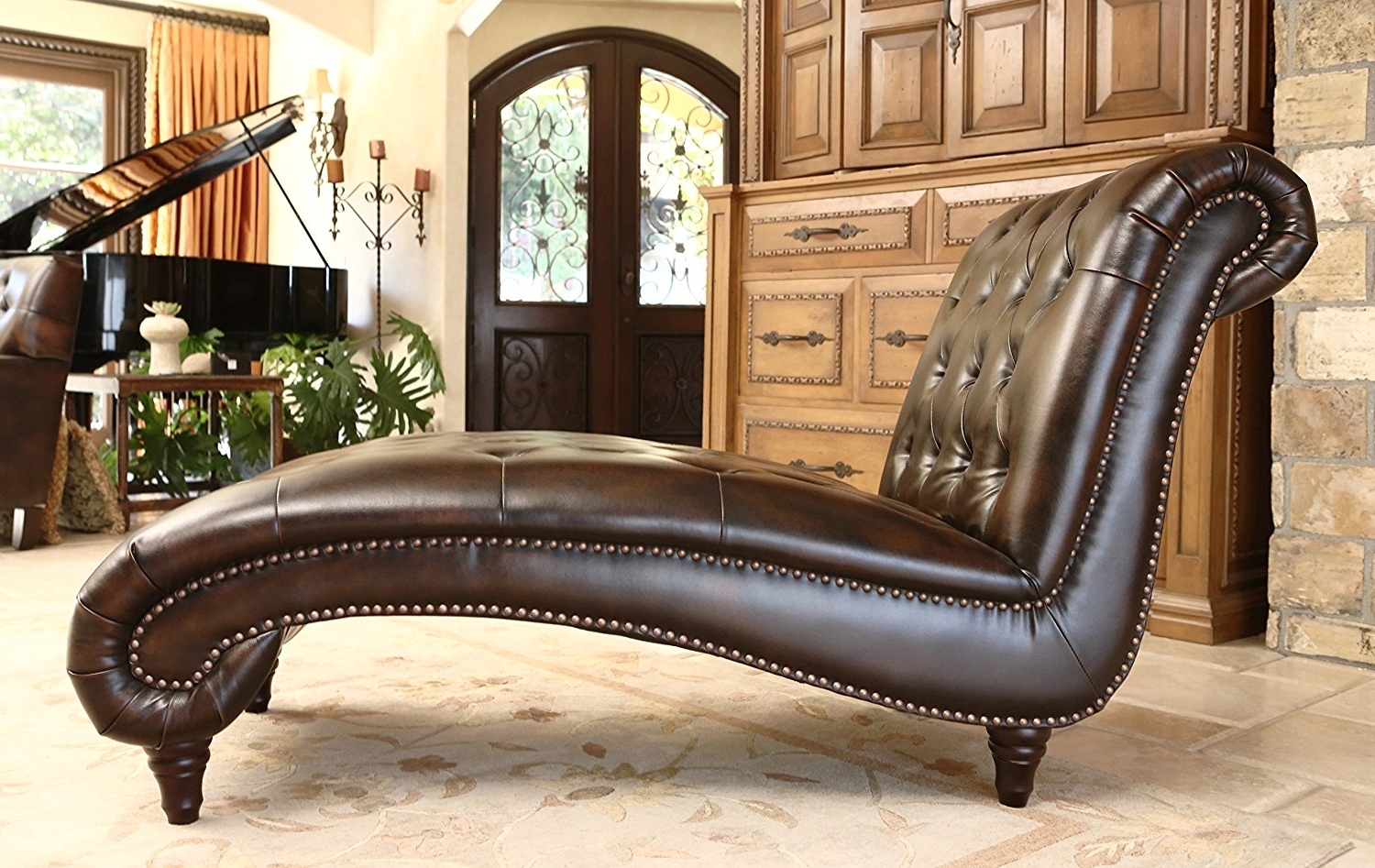 Leather Chaise Lounge Sofa – Home Design Ideas And Pictures Pertaining To Well Liked Emily Chaises (View 10 of 15)