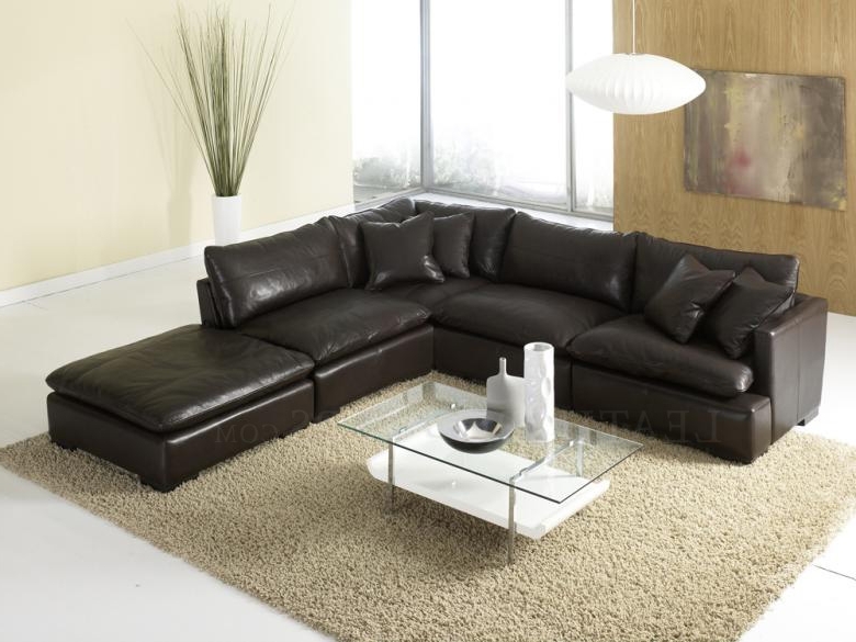 Leather Modular Sectional Sofas Intended For Well Known Modular Leather Sectional Sofa (Photo 1 of 10)