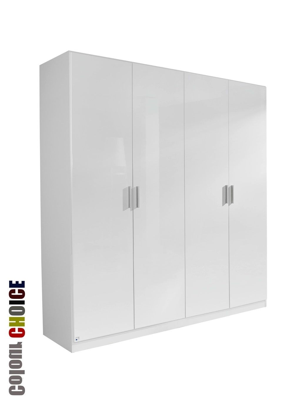 Most Current 4 Door White Wardrobes Intended For Rauch High Gloss Cello 4 Door Wardrobe (View 1 of 15)