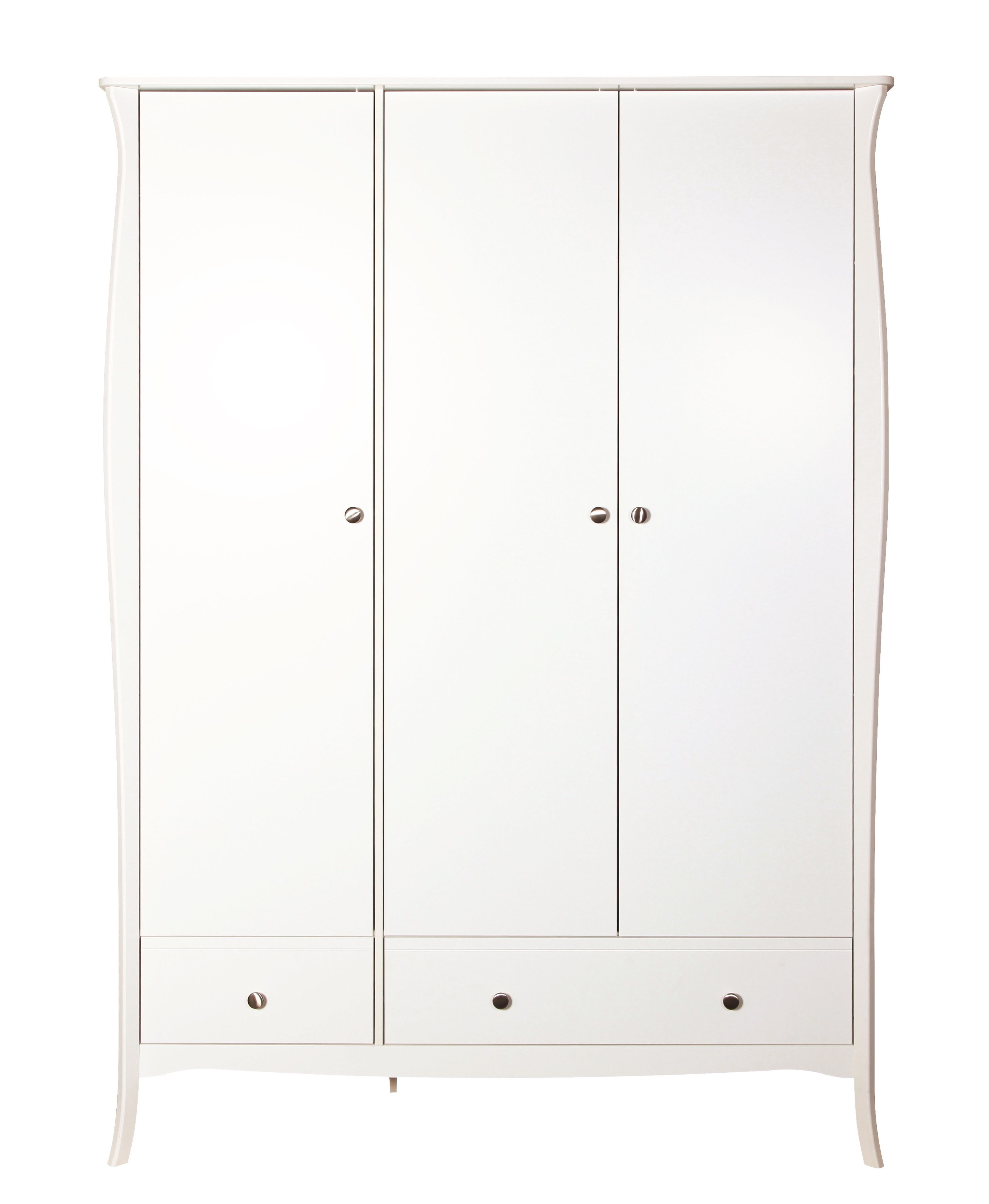 Most Current Baroque 3 Door Wardrobe White. Traditional Elegant Wardrobes (View 7 of 15)