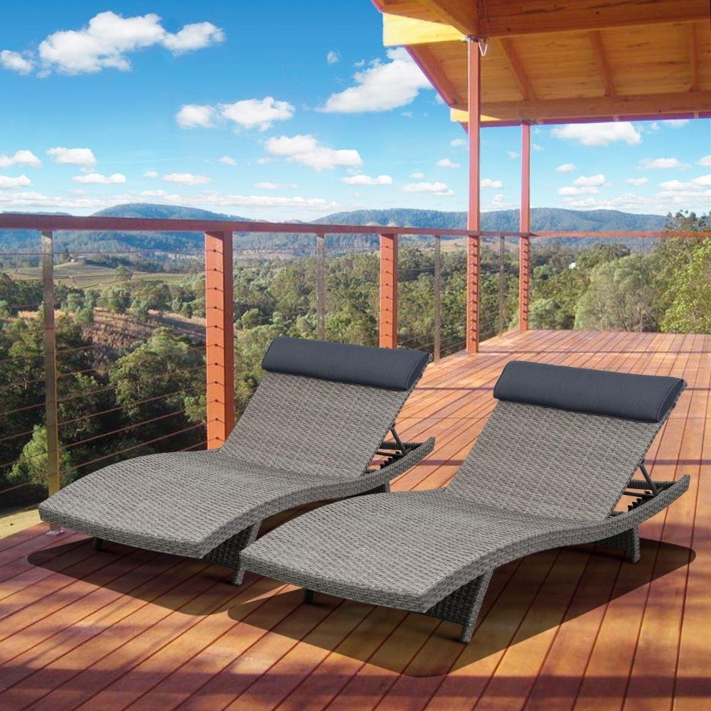 Most Current Extra Wide Outdoor Chaise Lounge Chairs Within Stackable – Patio Chairs – Patio Furniture – The Home Depot (Photo 10 of 15)