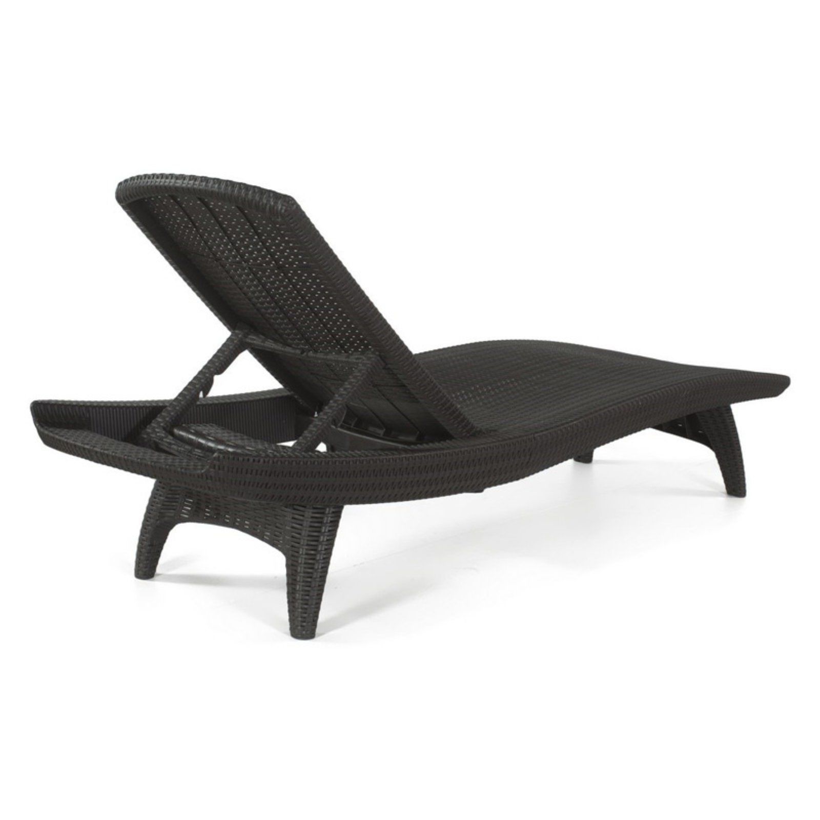 Most Current Keter Chaise Lounges Inside Rattan Chaise Lounge Wicker Outdoor Patio Brown Chair Furniture (Photo 14 of 15)