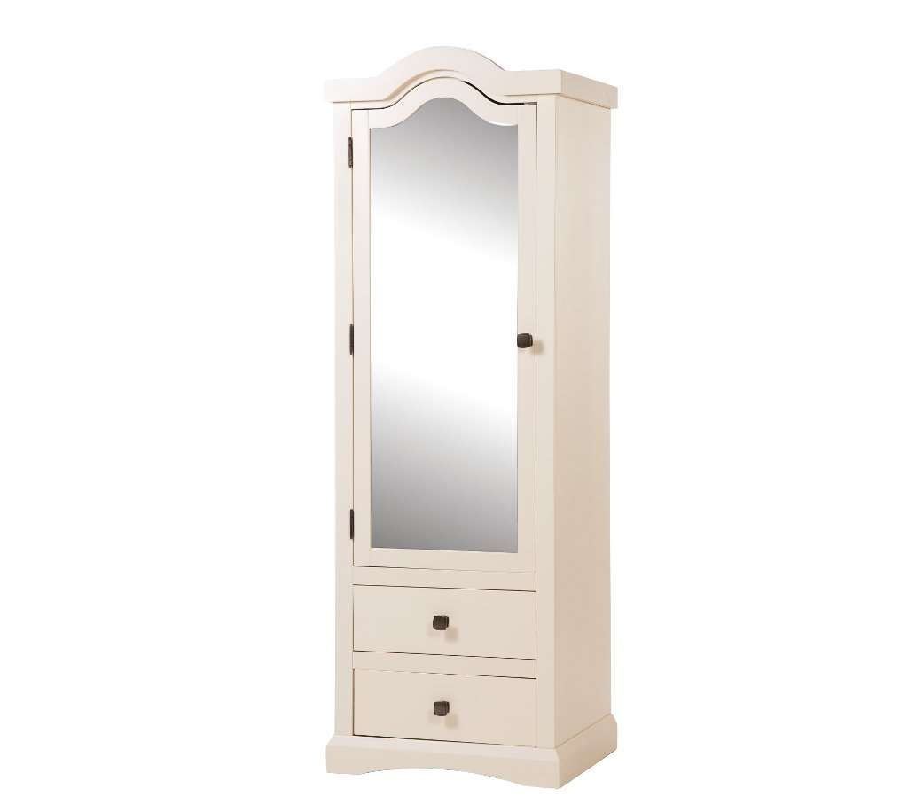 Most Current Room4 Quebec Cream 1 Door Single Mirror Wardrobe Intended For One Door Mirrored Wardrobes (View 1 of 15)