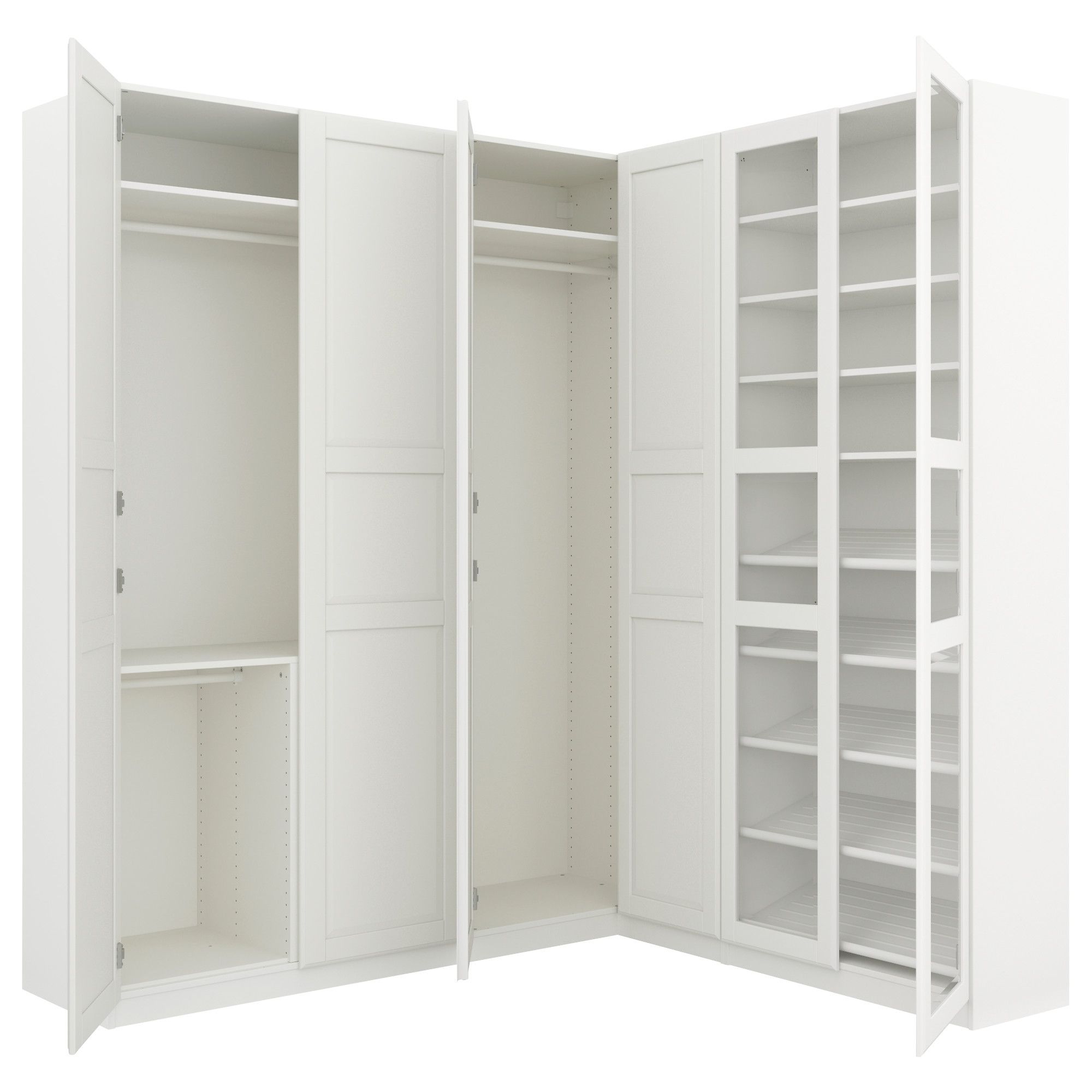 Most Current White Corner Wardrobes Regarding Pax Corner Wardrobe – 82 3/4/73 7/8x93 1/8 " – Ikea (View 1 of 15)