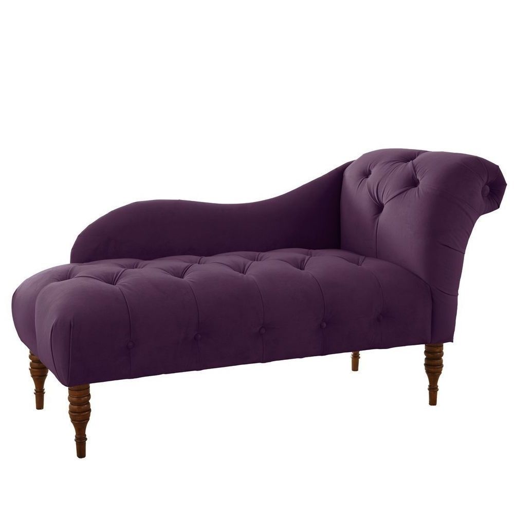 Most Recent Chaise Sofa Antique Couch Victorian Settee Loveseat Lounge Chair Pertaining To Purple Chaises (Photo 6 of 15)