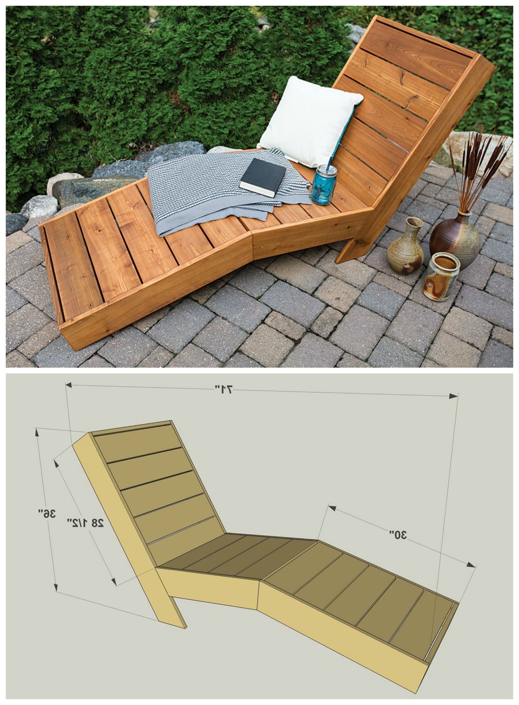 Most Recent Diy Chaise Lounge Chairs Within Diy Outdoor Chaise Lounge :: Free Plans At Buildsomething (View 10 of 15)