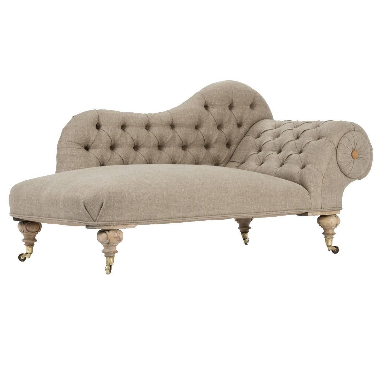 Most Recent Eclectic Late Victorian Scroll Arm Tufted Chaise Longue In Organic Intended For Tufted Chaises (View 13 of 15)