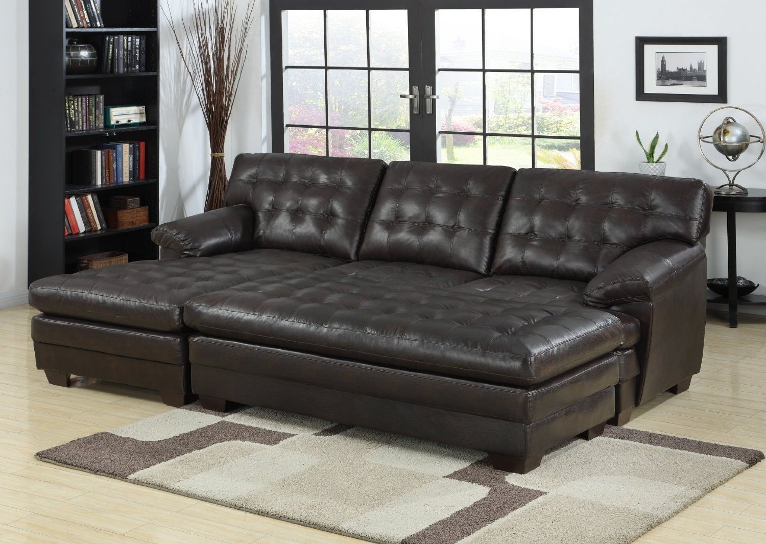 Most Recent Ethan Allen Sectional Sofas Double Chaise Sectional U Shaped Inside Sectional Sofas With Chaise Lounge (View 12 of 15)