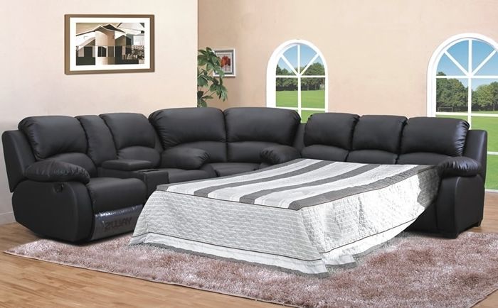 Most Recent Leather Sleeper Sectional Sofa Bed Photo Sectional Couch With Bed With Regard To Sleeper Sectional Sofas (Photo 8 of 10)
