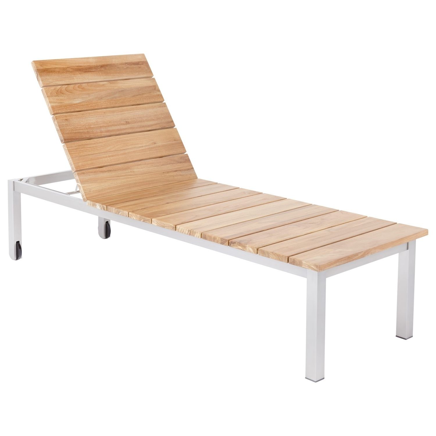 Most Recent Macon Teak Outdoor Chaise Lounge Chair – Natural Teak – Outdoor Throughout Teak Chaise Lounges (View 3 of 15)