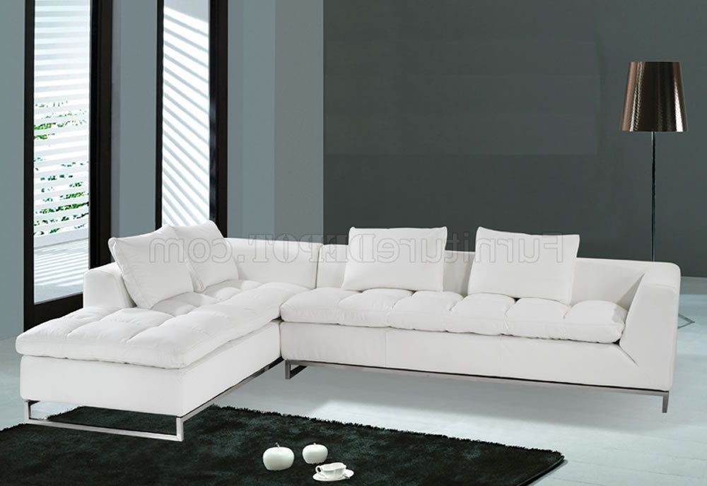 Most Recent White Modern Sofas With F32 Sectional Sofa. White Leather. Model F  (View 9 of 10)