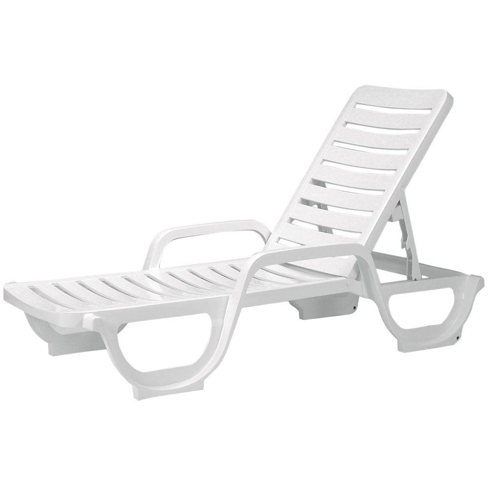 Most Recently Released Amazon: Case Of 18 Grosfillex Bahia Stacking Adjustable Resin For White Chaise Lounge Chairs (View 11 of 15)