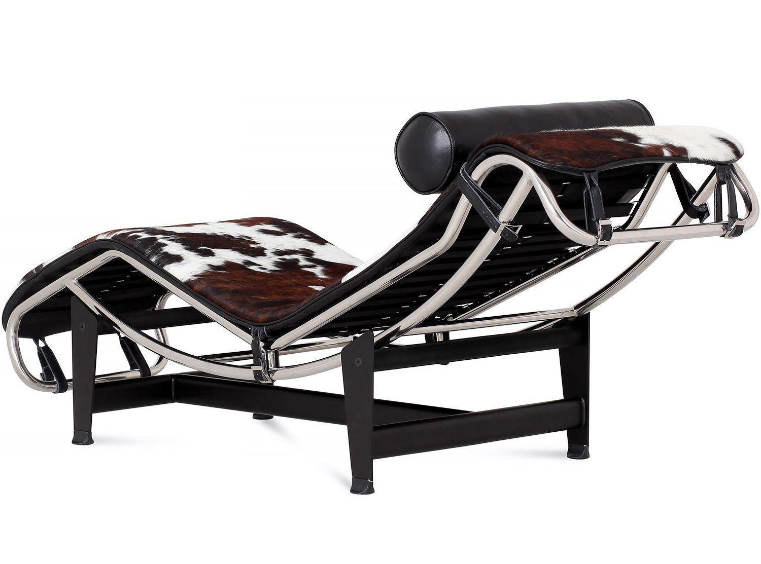 Most Recently Released Brown Chaise Lounge Chair By Le Corbusier Inside Le Corbusier Lc4 Chaise Longue Cowhide (platinum Replica) (View 11 of 15)