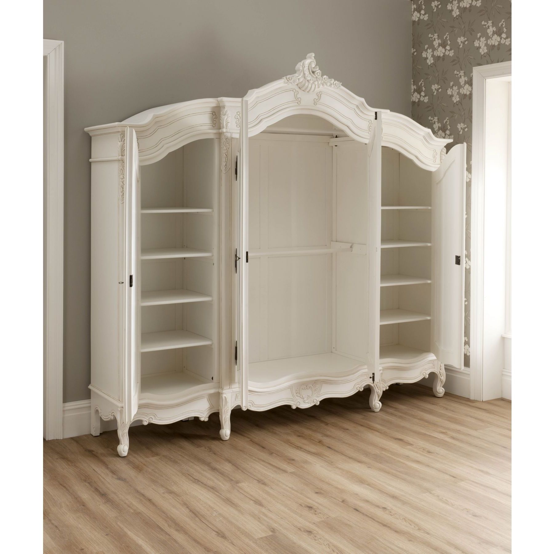 Most Recently Released French Style White Wardrobes Within La Rochelle Antique French Wardrobe (View 5 of 15)