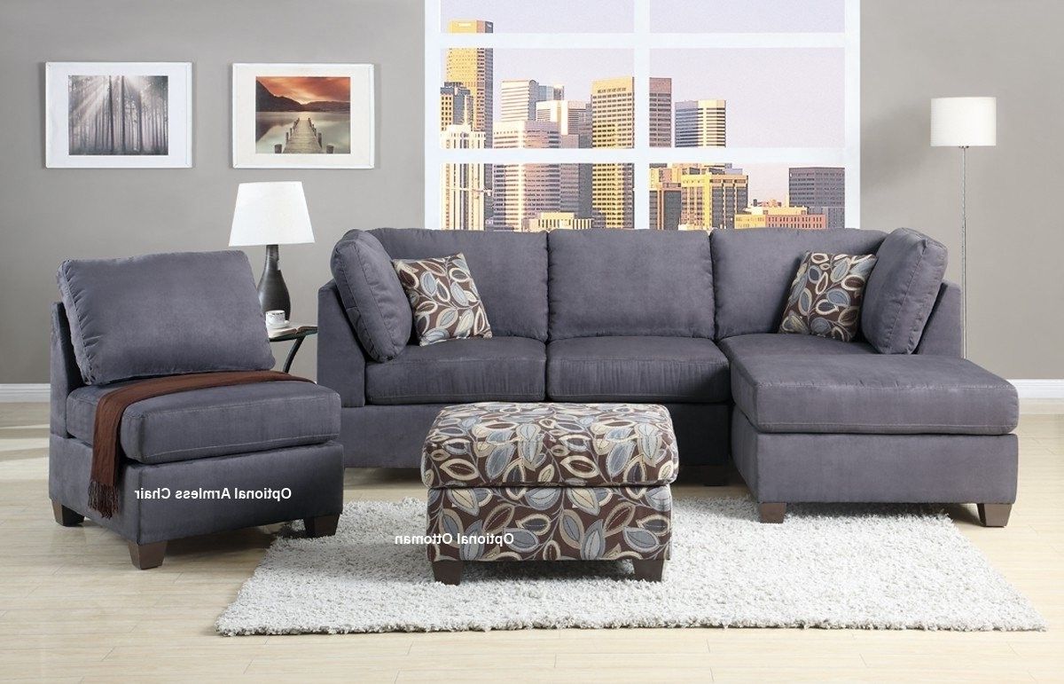 Most Recently Released Grey Sectionals With Chaise For Luxury Microfiber Sectional Sofa With Chaise 19 With Additional (View 4 of 15)