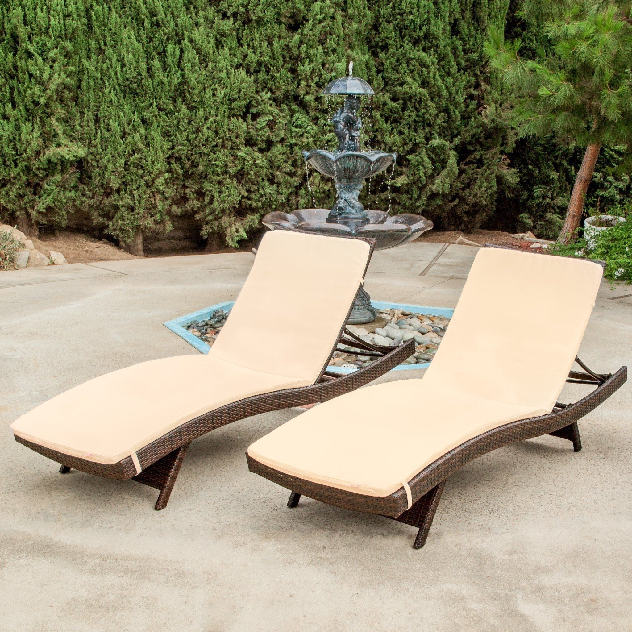 Most Recently Released Lakeport Outdoor Adjustable Chaise Lounge Chairs Inside Lakeport Outdoor Adjustable Chaise Lounge Chairs W/ Cushions (set (View 2 of 15)