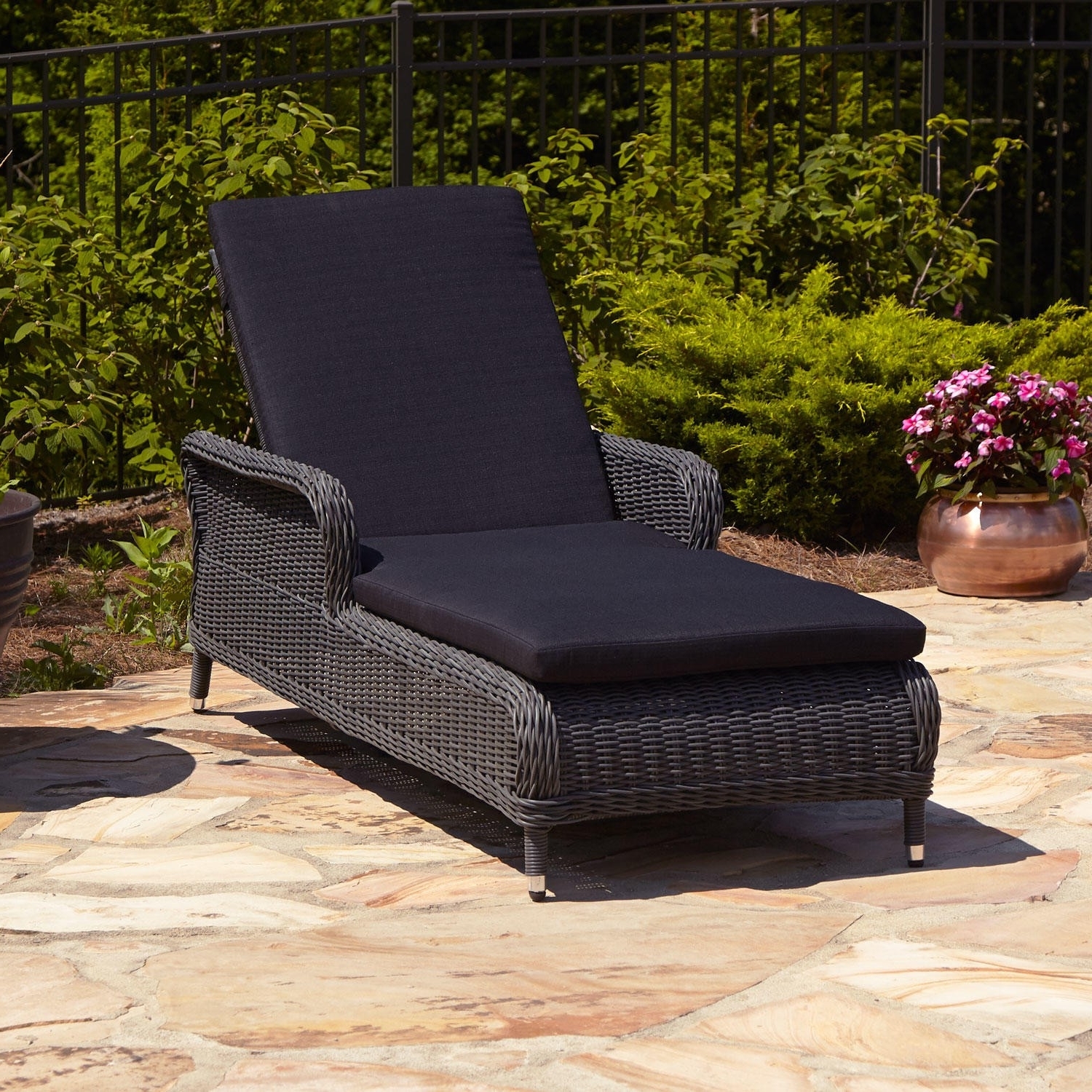 Featured Photo of Top 15 of Wicker Chaise Lounge Chairs for Outdoor