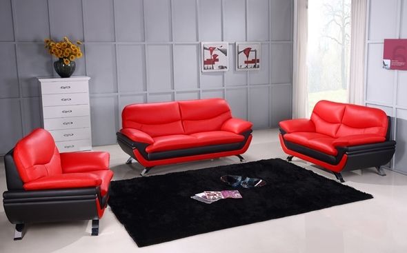 Most Up To Date Jonus Red/black Sofa Jonus Beverly Hills Furniture Leather Sofas With Regard To Red And Black Sofas (View 6 of 10)