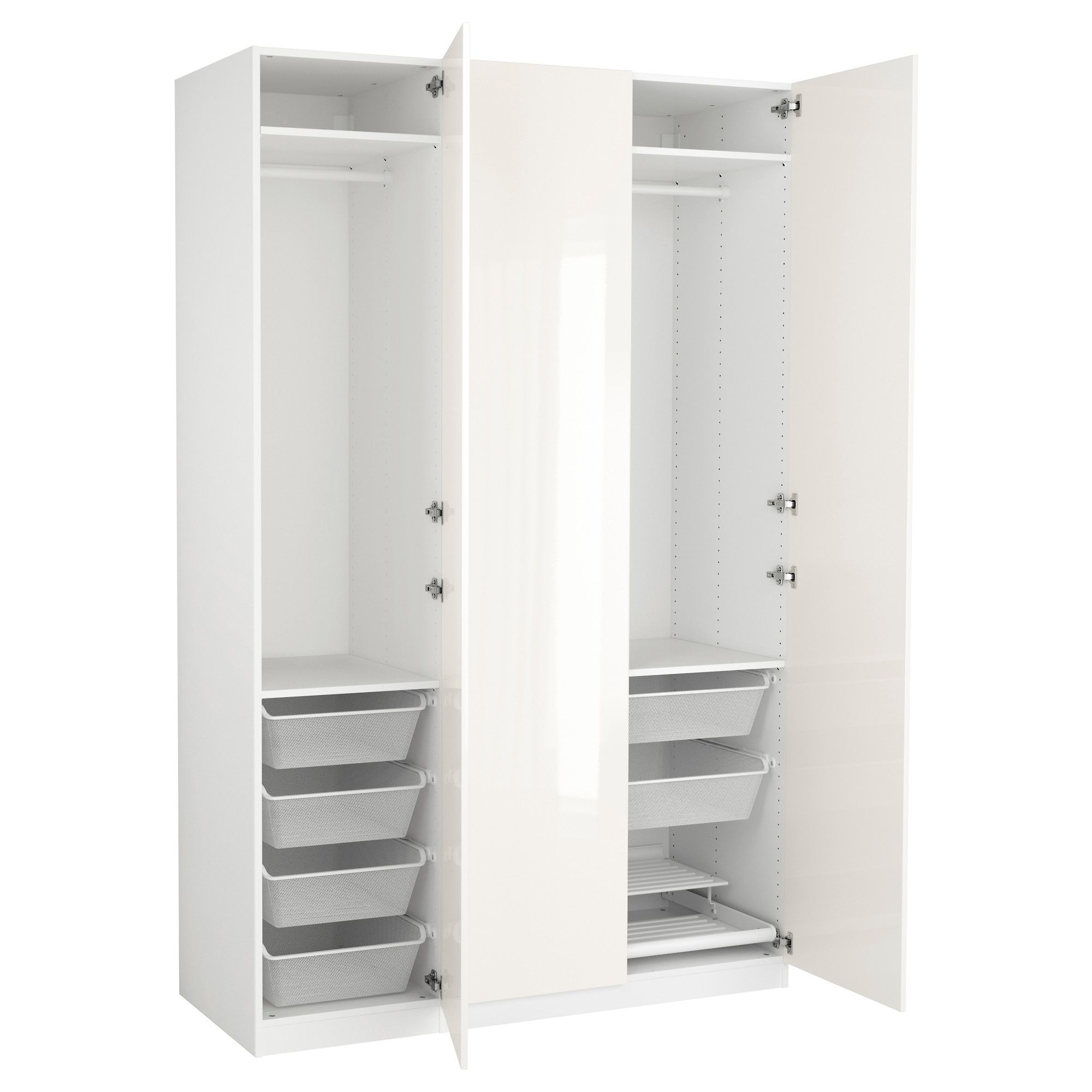 Most Up To Date Pax Wardrobe – 59x23 5/8x93 1/8 " – Ikea In High Gloss White Wardrobes (View 7 of 15)