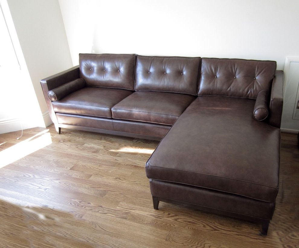 Featured Photo of 15 Photos Leather Chaise Lounge Sofas