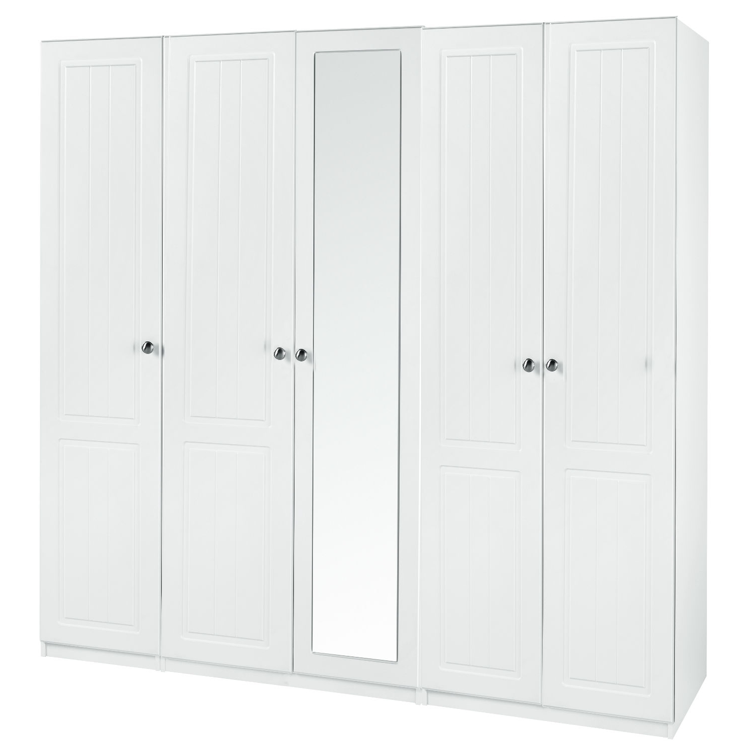 Newest 5 Door Mirrored Wardrobes With Calando Tall 5 Door Mirrored Wardrobe – Next Day Delivery Calando (Photo 1 of 15)