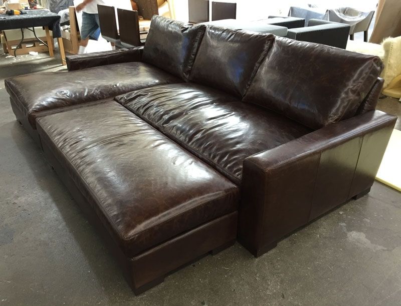 Newest Braxton Leather Sofa Chaise Sectional In Brompton Cocoa Mocha Within Braxton Sectional Sofas (View 8 of 10)