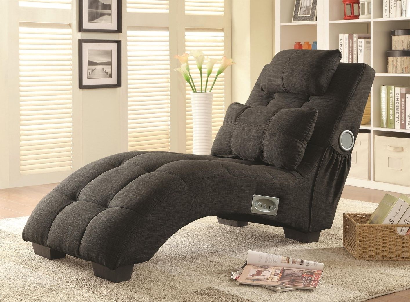 Newest Fabric Chaise Lounge Chairs Pertaining To Grey Fabric Chaise Lounge – Steal A Sofa Furniture Outlet Los (View 5 of 15)