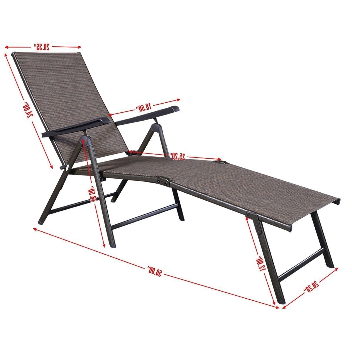 Newest Patio Furniture Textilene Adjustable Pool Chaise Lounge Chair Pertaining To Adjustable Pool Chaise Lounge Chair Recliners (View 12 of 15)