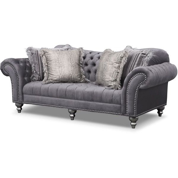 Newest Value City Sofas With Brittney Gray Sofa (View 1 of 10)