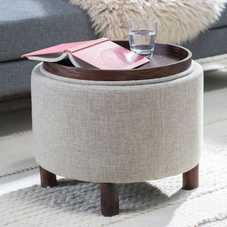 Ottomans With Tray Inside 2018 Best Of Round Coffee Table With Storage Ottomans 25 Best Ideas (View 6 of 10)