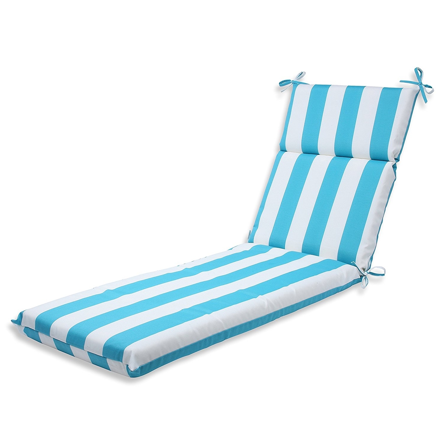 Outdoor Chaise Cushions Intended For Most Popular Amazon: Pillow Perfect Outdoor Cabana Stripe Chaise Lounge (Photo 8 of 15)