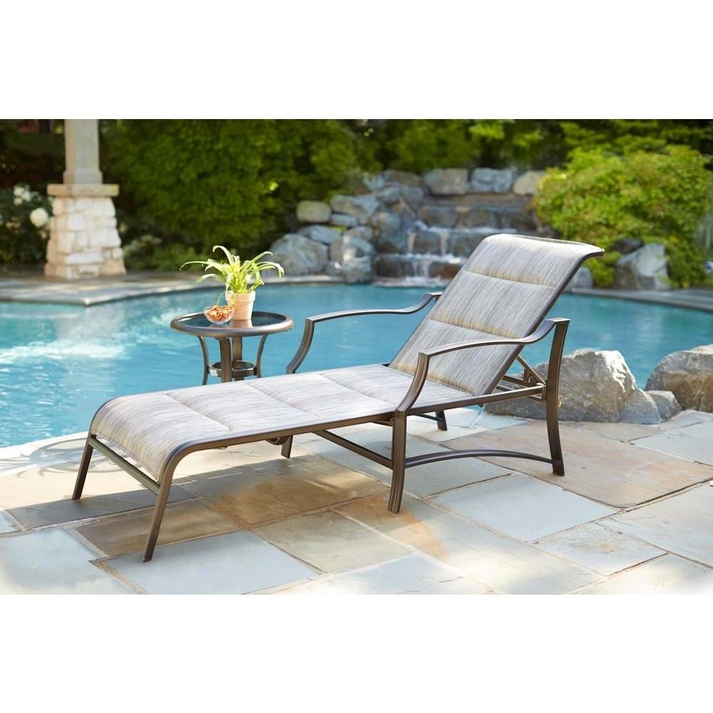 Outdoor Chaise Lounges – Patio Chairs – The Home Depot Regarding Newest Chaise Lounge Sets (View 11 of 15)