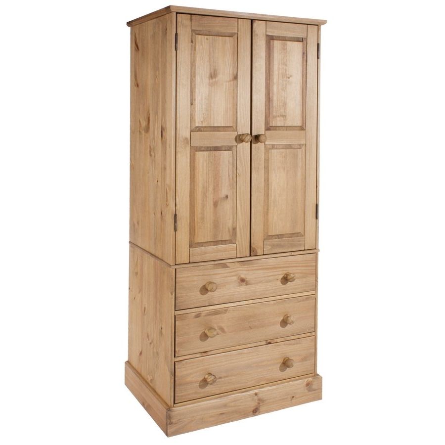 Pine Wardrobes With Drawers Intended For Famous Abdabs Furniture – Cotswold Pine 2 Door 3 Drawer Wardrobe (View 9 of 15)