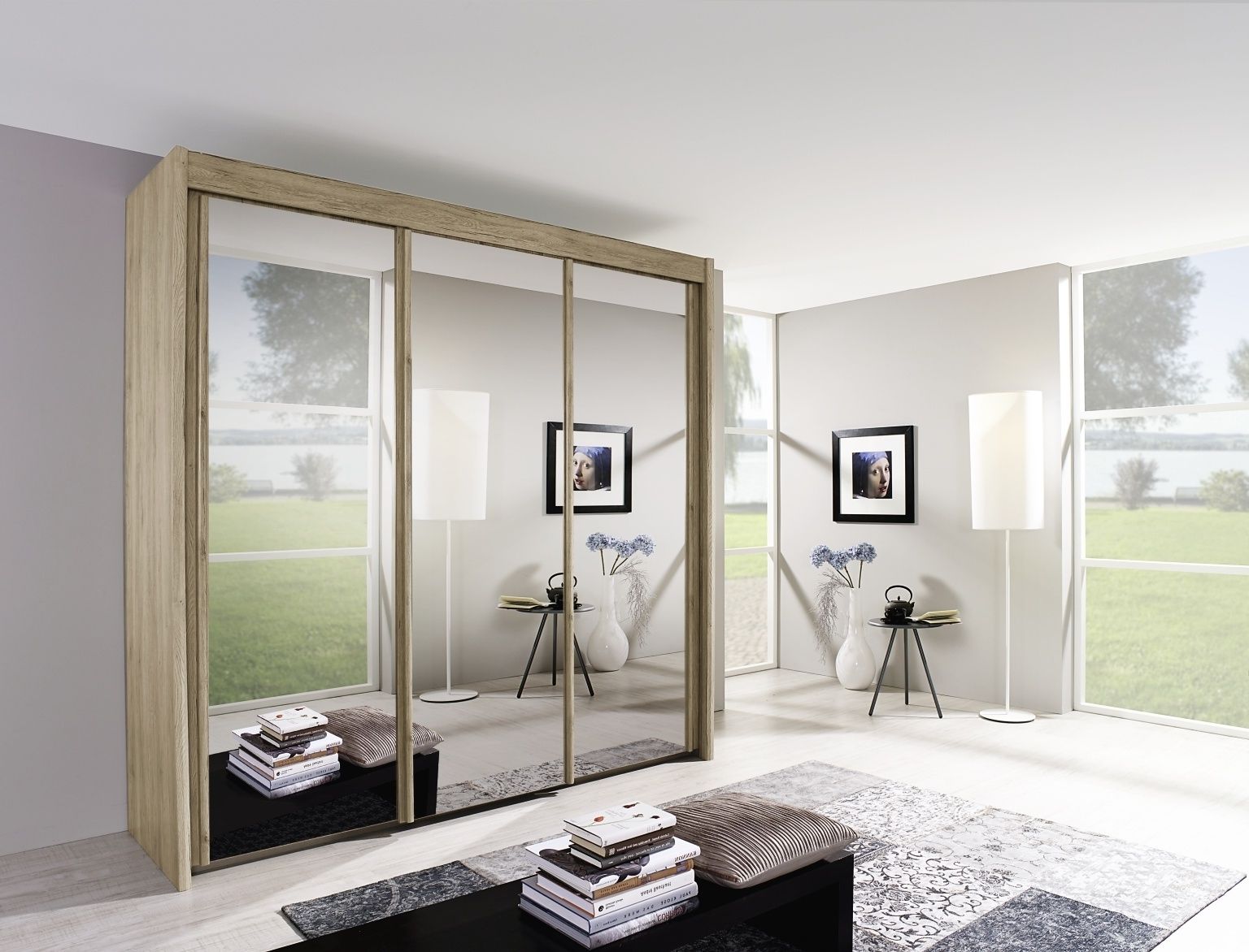 Popular Buy Rauch Imperial Sliding Wardrobe – Front With Mirror – Cfs Uk Inside Rauch Wardrobes (View 7 of 15)