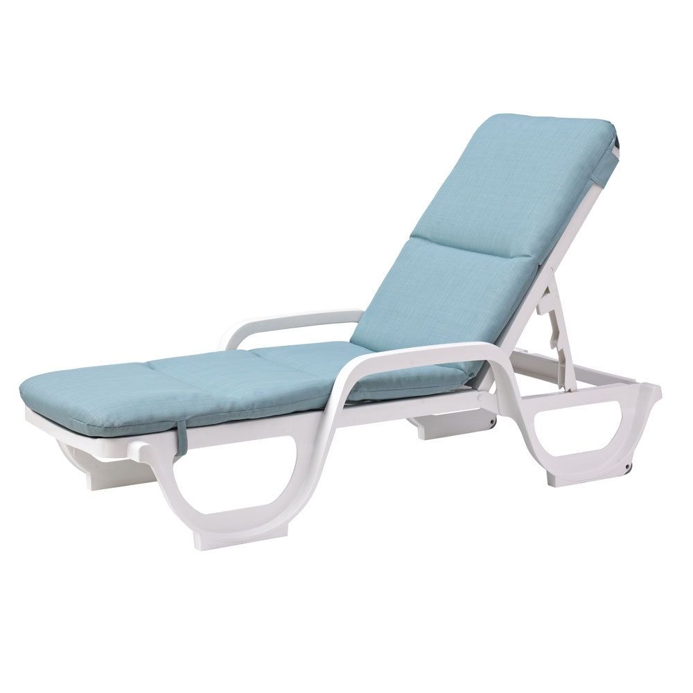 Popular Grosfillex Chaise Lounge Chairs Throughout Grosfillex 10ea Bahia Outdoor Patio Deck Chair Cushions W/ Hood (View 15 of 15)