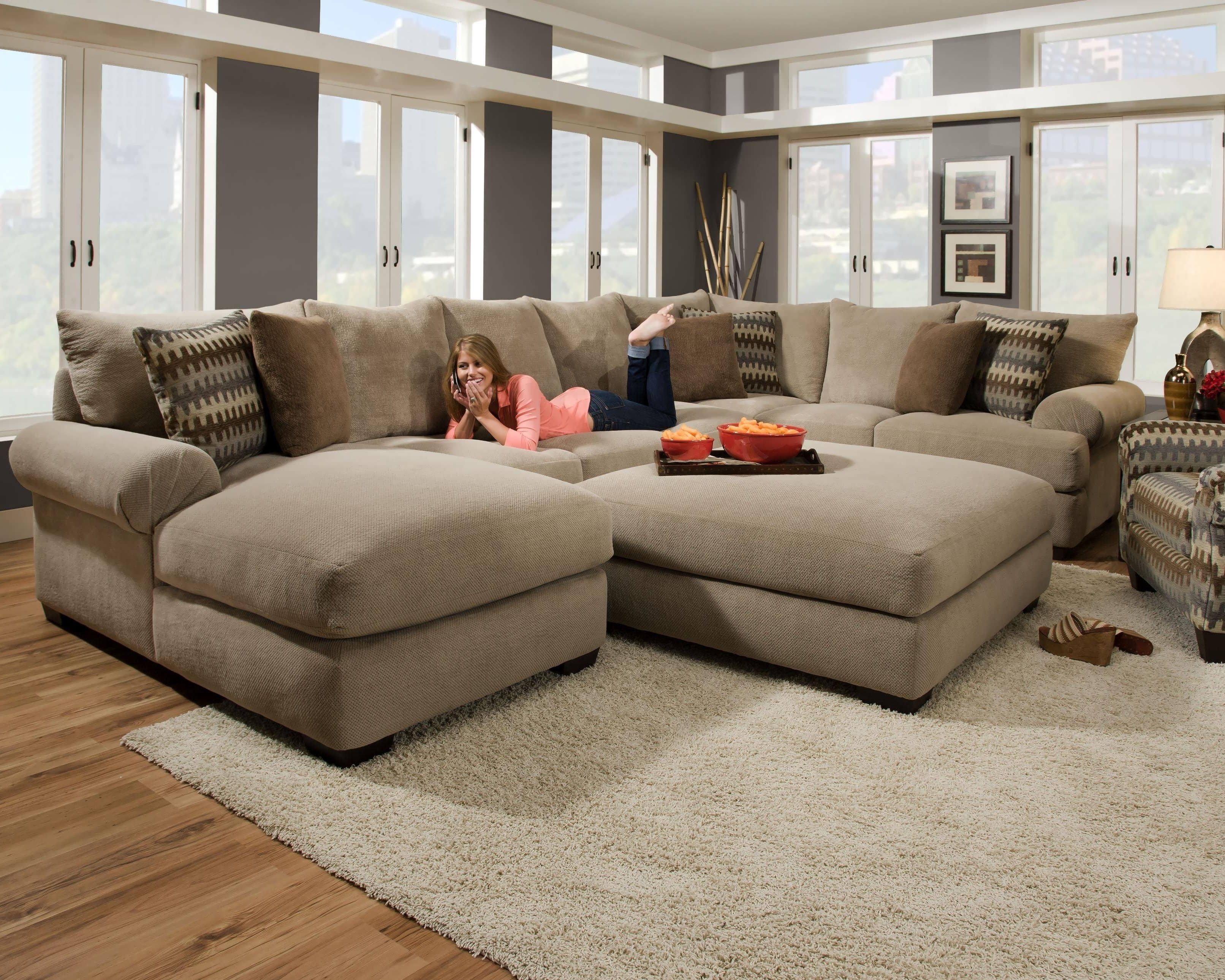Popular Tan Sectionals With Chaise For Sofa : Living Room Sectionals Sectional With Chaise Red Sectional (View 2 of 15)