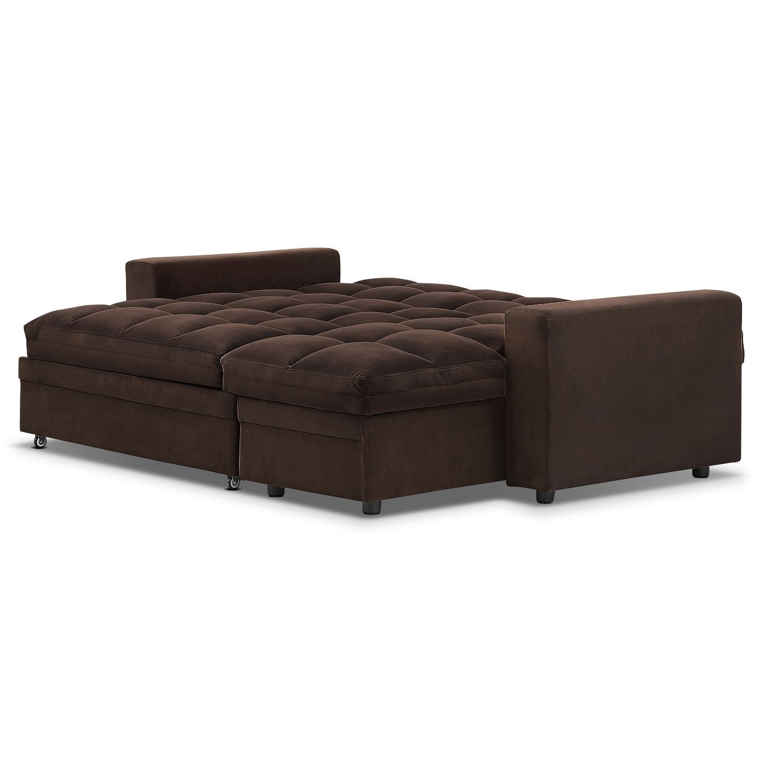 Preferred Chaise Sofa Beds Regarding Metro Chaise Sofa Bed With Storage – Brown (View 15 of 15)
