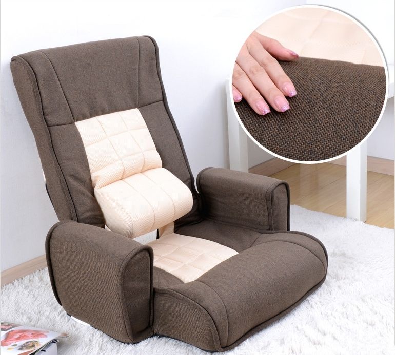Preferred Japanese Fabric Armchair Design Floor Folding 14 Position Regarding Folding Sofa Chairs (Photo 7 of 10)