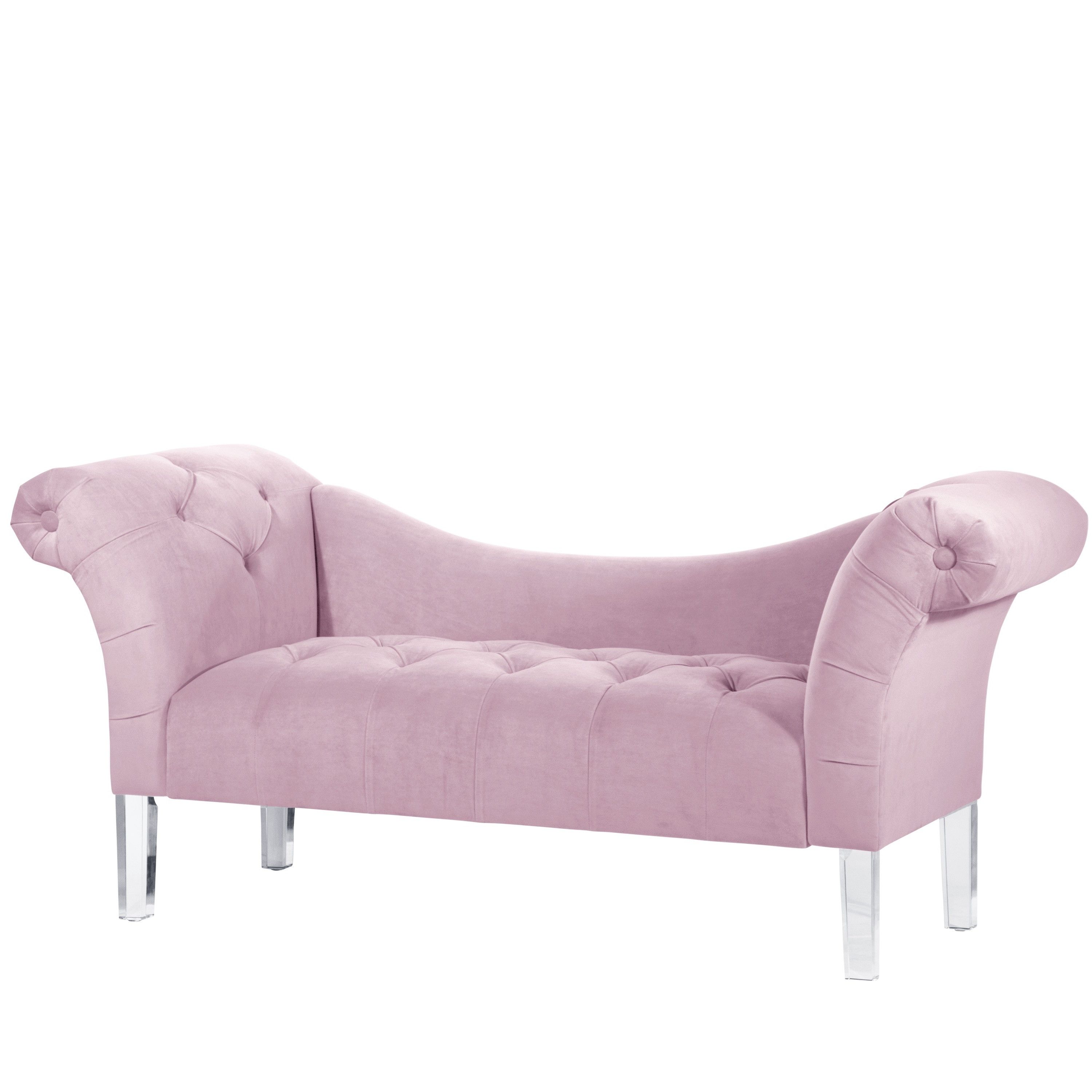 Preferred Pink Chaise Lounges With Betsy Velvet Chaise Lounge, Lilac (View 8 of 15)