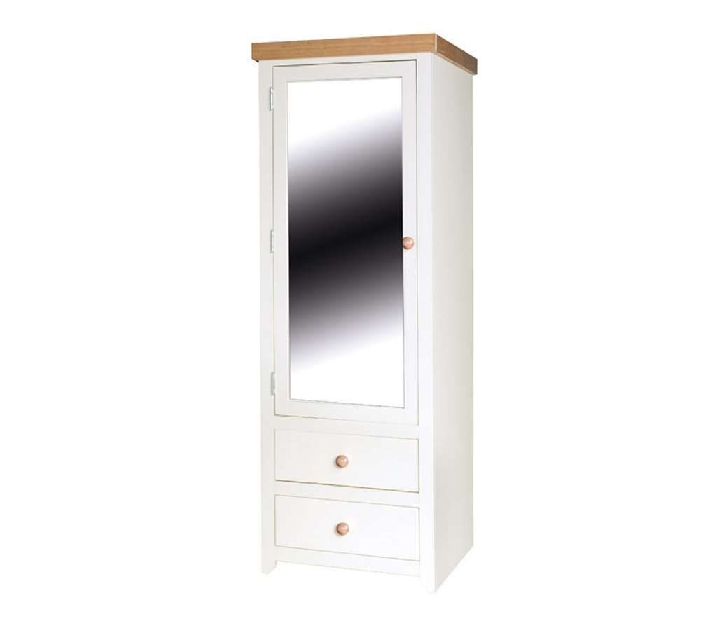 Preferred Single White Wardrobes With Drawers Pertaining To Room4 Jamestown Cream 1 Door Single Mirror (View 8 of 15)
