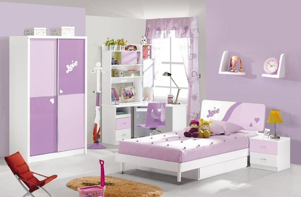 Princess Kids Bedroom Sets Furniture Set Of Cupboard And Wardrobe Regarding Most Popular Princess Wardrobes (View 15 of 15)