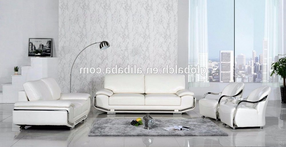 Pure White Leather Sofa For Living Room – Buy Sofa Set,pure White In Trendy White Leather Sofas (View 1 of 10)
