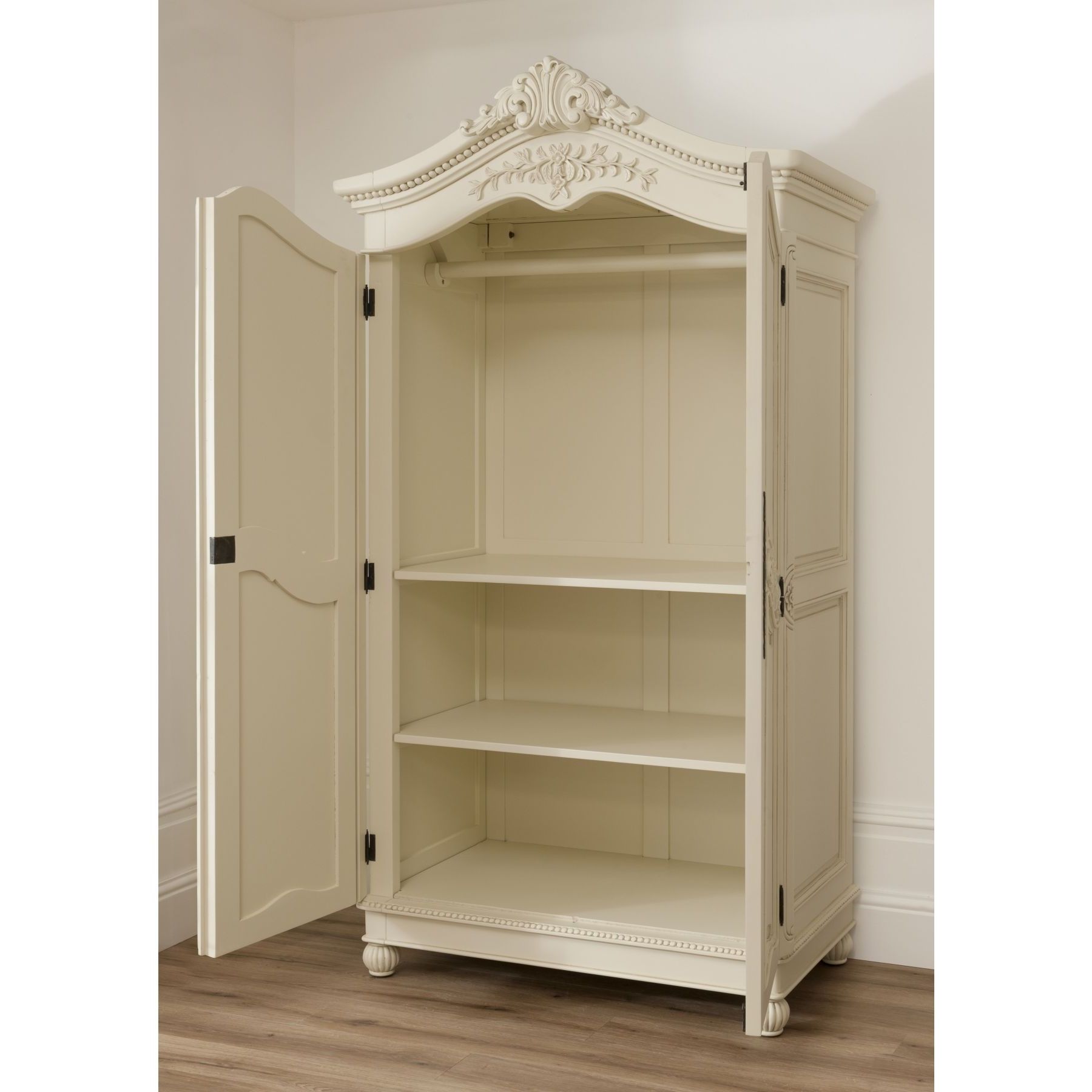 Recent Bordeaux Wardrobes Pertaining To Bordeaux Ivory Shabby Chic Wardrobe (View 2 of 15)
