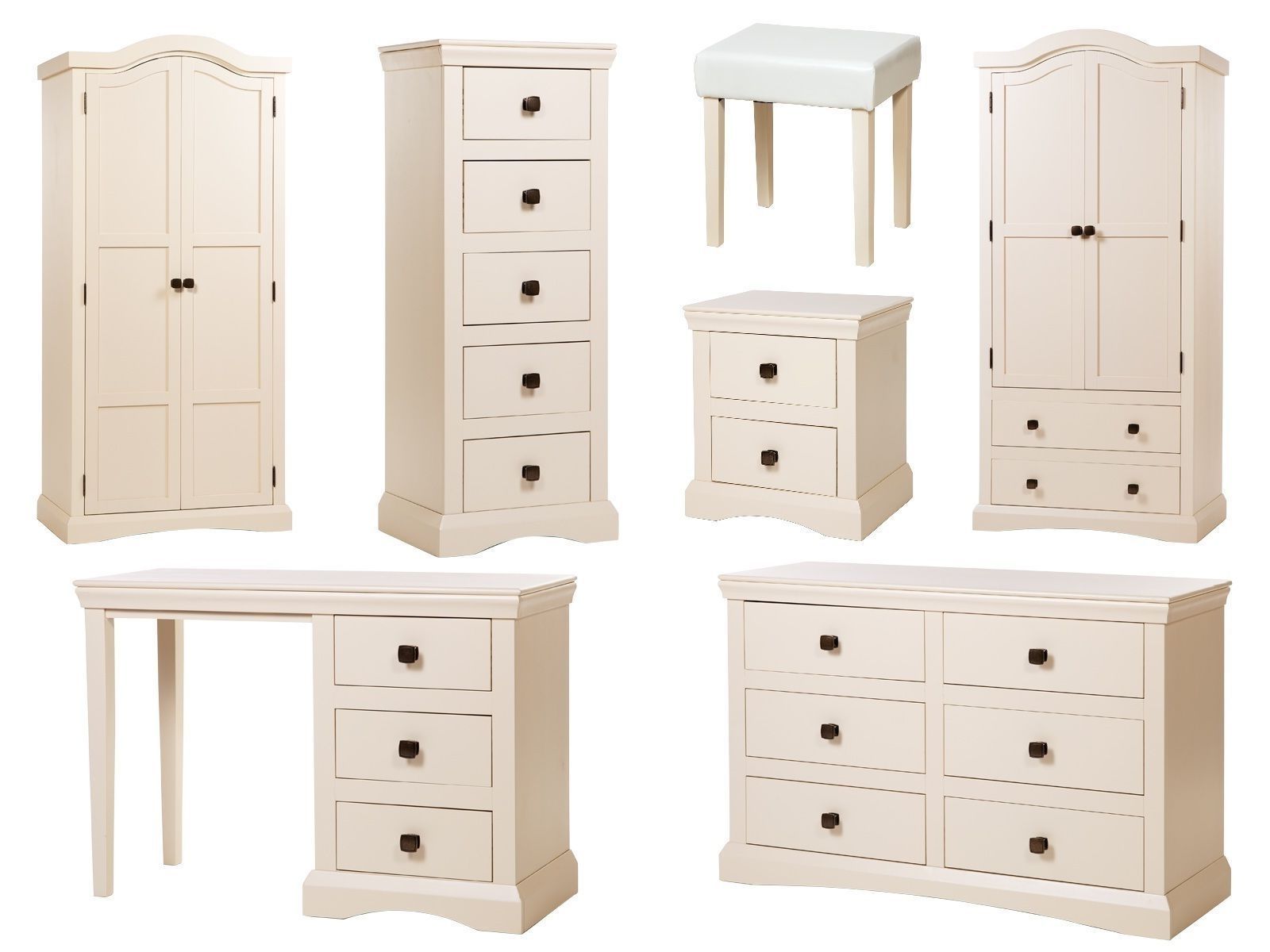 Recent Cream Wardrobes With Regard To Cream Painted Shabby Chic Wood Bedroom Furniture – Wardrobes Chest (View 4 of 15)