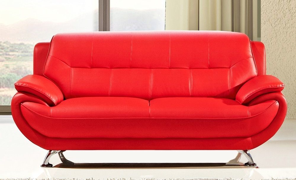 Recent Red Leather Couches In Fancy Bright Red Leather Sofa 67 With Additional Office Sofa Ideas (View 10 of 10)